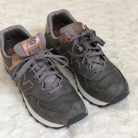 New balance 574 grey and rose gold Clearance
